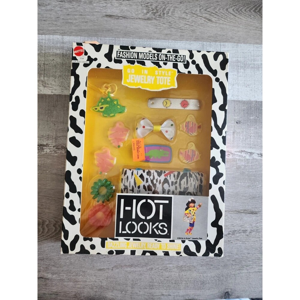 Vintage 1987 Mattel Hot Looks Go In Style Jewelry Tote #5704 Fits 18" Dolls NEW